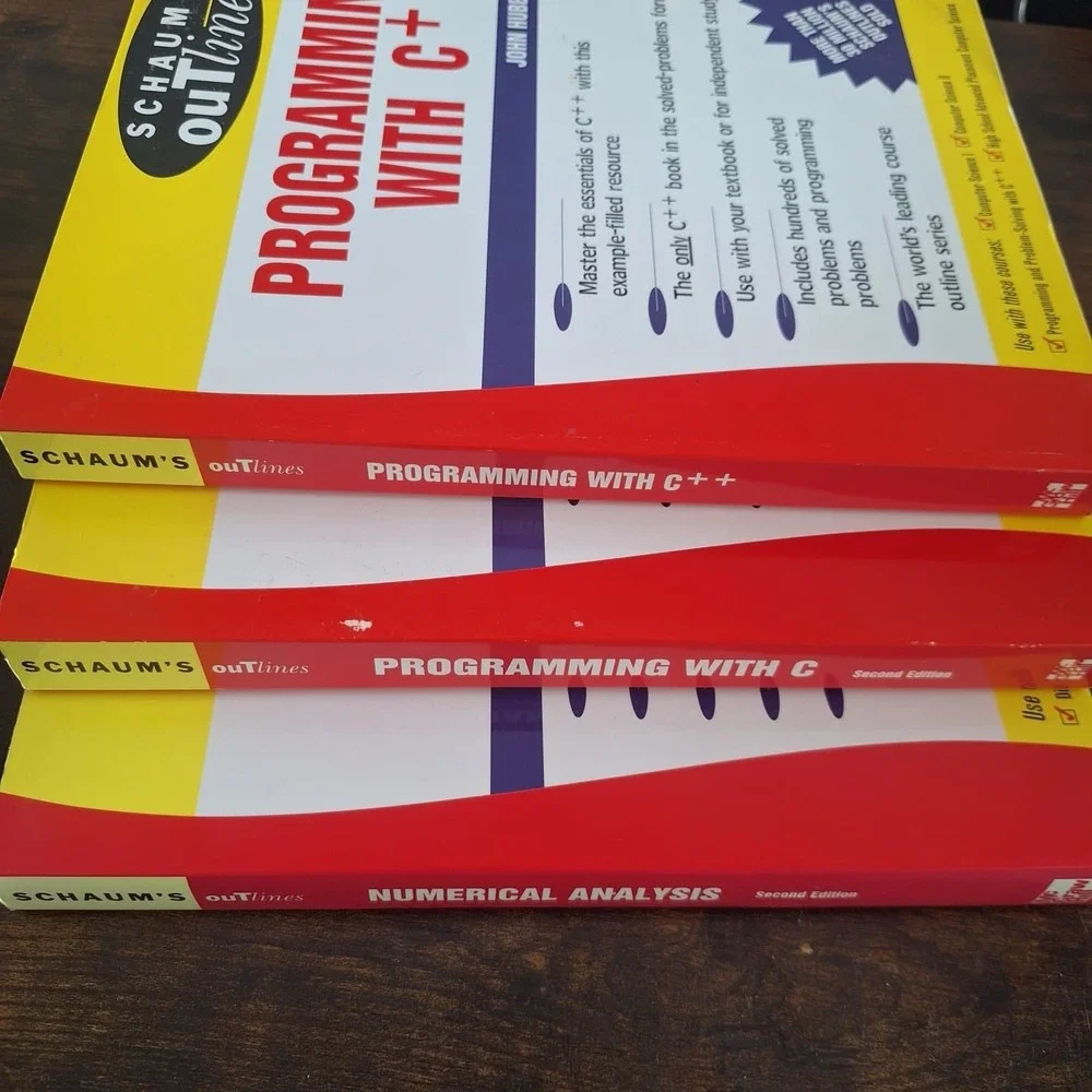 Schaum's Outlines Lot of 3: Numerical Analysis + Programming C & C++ 2nd Edition